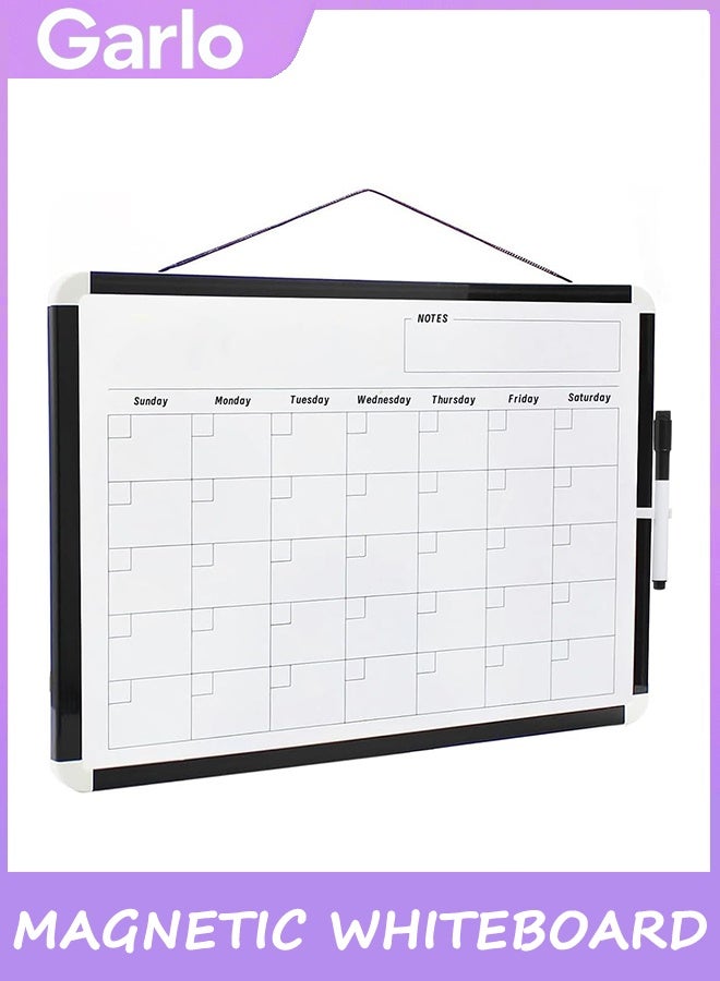 جارلو التقويم الشهري الصغير الجاف مسح لوحة بيضاء للجدار، 40x30cmالمحمولة الألومنيوم الإطار لوحة بيضاء، المغناطيسي الجاف مسح المجلس مع حامل، المغناطيس للقيام بقائمة لوحة بيضاء للمكتب، المطبخ، المدرسة - Image 1