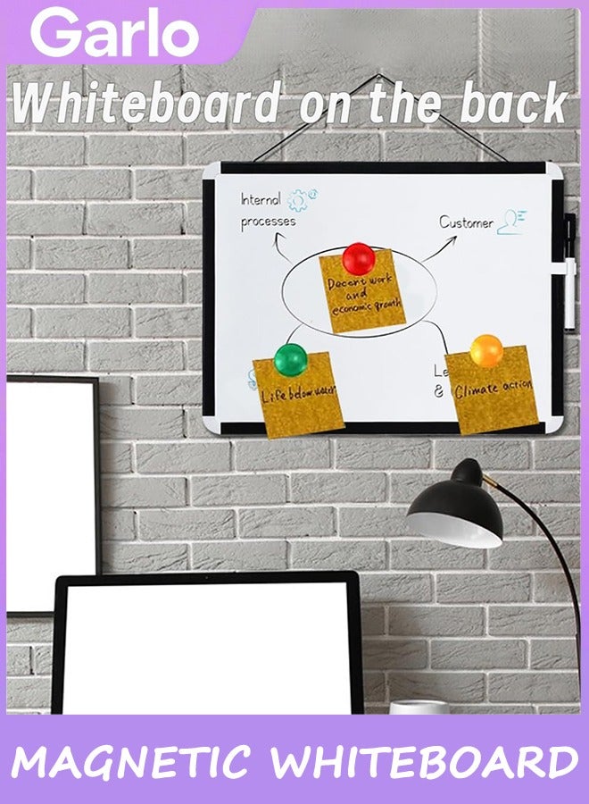 جارلو التقويم الشهري الصغير الجاف مسح لوحة بيضاء للجدار، 40x30cmالمحمولة الألومنيوم الإطار لوحة بيضاء، المغناطيسي الجاف مسح المجلس مع حامل، المغناطيس للقيام بقائمة لوحة بيضاء للمكتب، المطبخ، المدرسة - Image 3