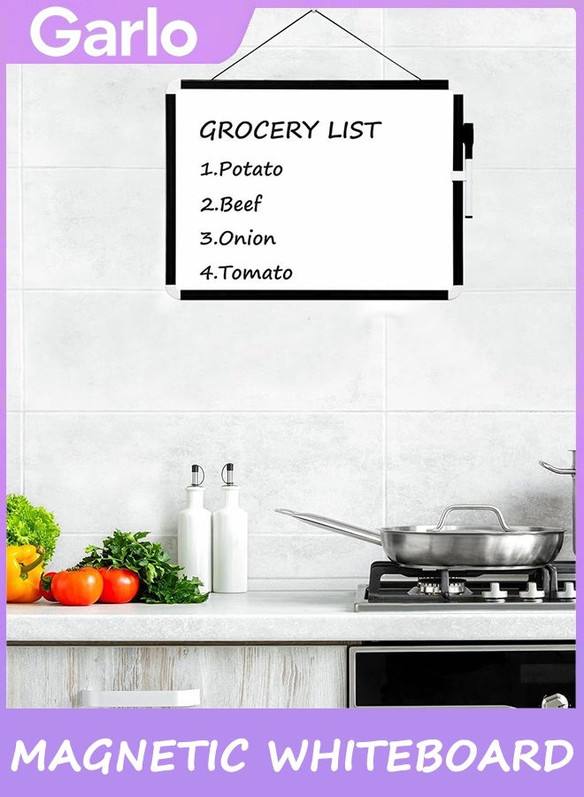 جارلو التقويم الشهري الصغير الجاف مسح لوحة بيضاء للجدار، 40x30cmالمحمولة الألومنيوم الإطار لوحة بيضاء، المغناطيسي الجاف مسح المجلس مع حامل، المغناطيس للقيام بقائمة لوحة بيضاء للمكتب، المطبخ، المدرسة - Image 5