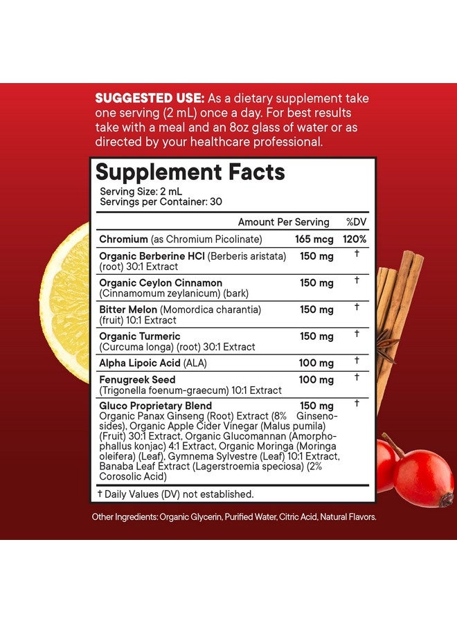 New Age Berberine with Ceylon Cinnamon Supplement Liquid Drops + Bitter Melon Extract, Glucomannan, Gymnema, Chromium, Turmeric, Panax Ginseng, Moringa- 4 OZ - Image 3