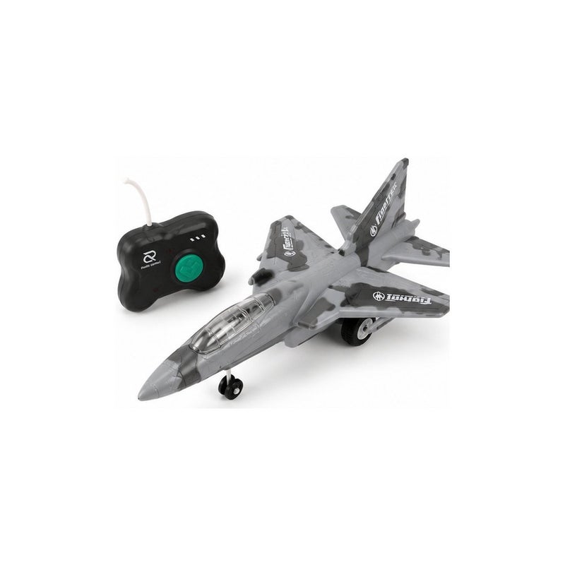 Aircraft RC Fighter Jet Toy Plane Model for Kids, Remote Control Military Aircraft, Grey Camouflage - Image 2