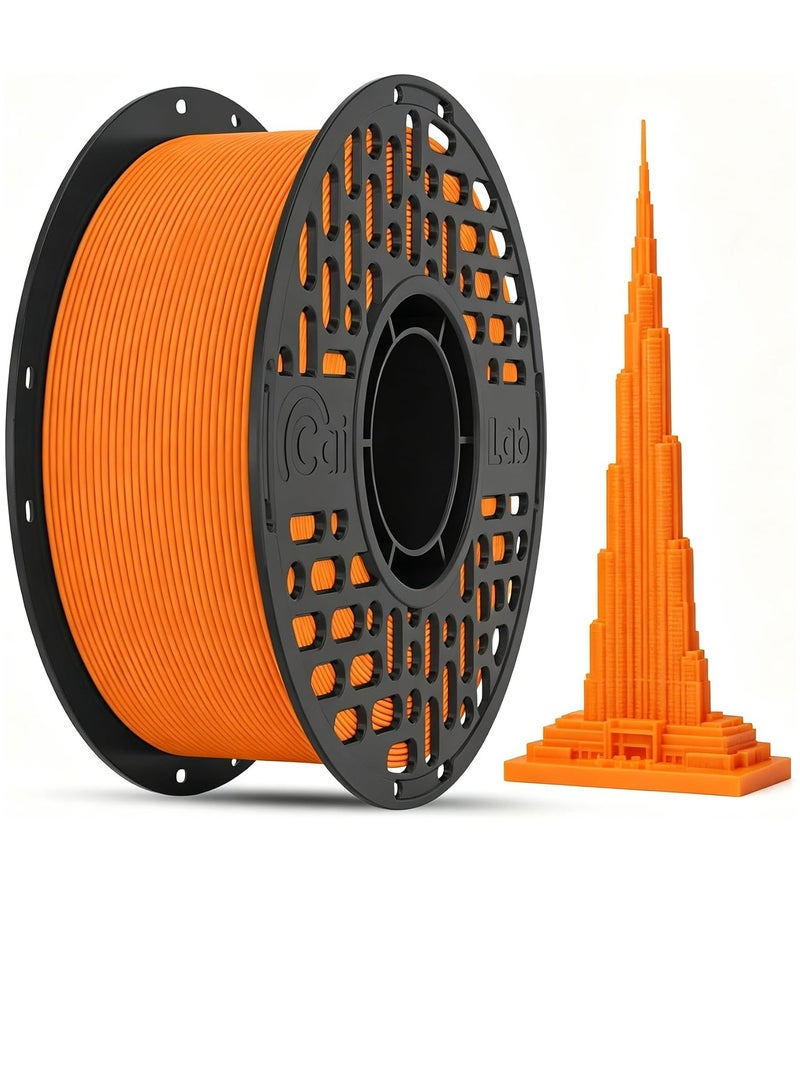 كاي لاب خيط طباعة ثلاثية الأبعاد PLA+ مقاس 1.75 مم، لون مطفأ (مات) مميز، خيط طباعة ثلاثية الأبعاد متعدد الألوان من CaiLab، بدقة ±0.02 مم، متين وخالٍ من التشابك، قليل الانحناء، لمعظم طابعات FDM ثلاثية الأبعاد، 1 كجم (برتقالي) - Image 1