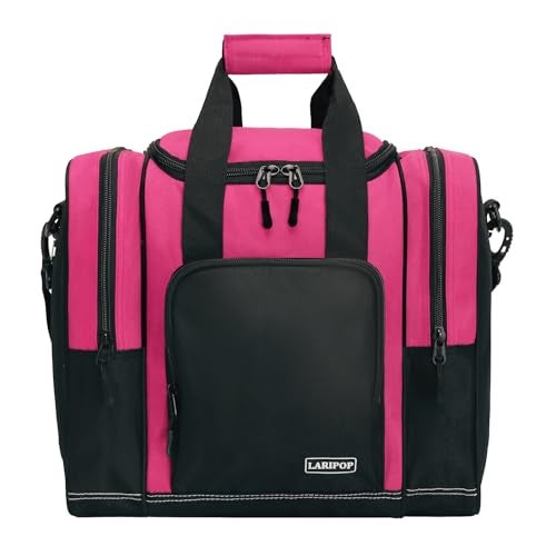 LARIPOP Bowling Ball Bag - Single Ball Tote with Padded Holder - Fits Shoes up to Mens Size 14 and Accessories - Image 1