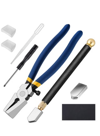 Professional Glass Cutter Tool Kit Heavy Duty Glass Running Pliers and Pencil Style Glass Cutters Tools,Professional Stained Glass Cutting Tool with Replaceable Head for Mosaic Tiles - pzsku/ZEEED3DB2603E0C2C0DC0Z/45/_/1711441877/d8d91d6a-6057-4ebc-8291-2292b6eda28d