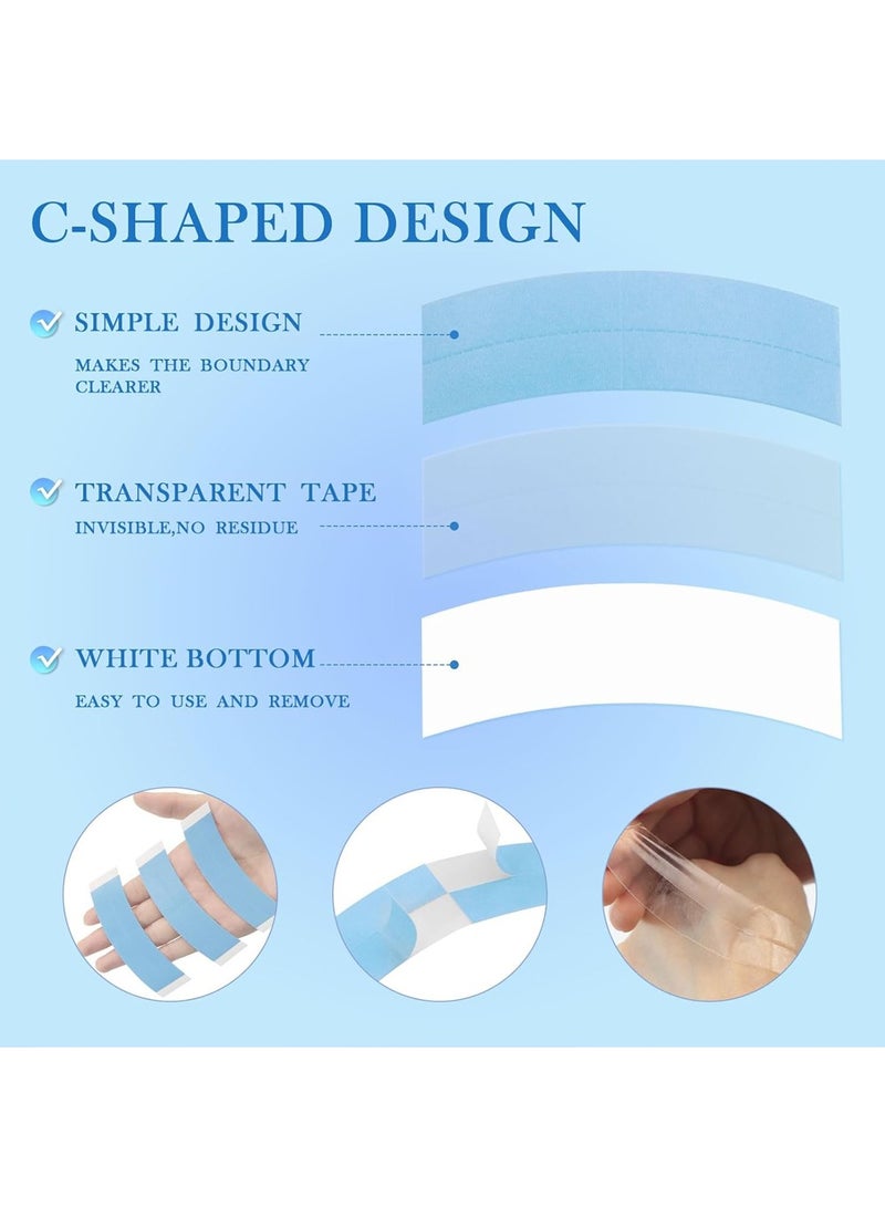 SYOSI Wig Tape Strips,36 Pieces Water-Proof Strong Adhesive Double Sided Lace Wigs Tape (Blue Color (1/4))  - Image 4
