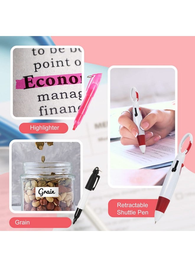 Leinuosen - 60 Pcs Nurses Pen Set Small Shuttle Pen For Nurses Badge Including Retractable Shuttle Pens, Mini Highlighters, Permanent Marker Pen, Badge Clip And More - Image 1