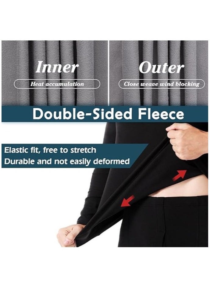 RATSAW - Men's Thermal Underwear Sets Top and Long Johns Fleece Sweat Quick Drying Thermo Base Layer Base Layer Men Cold Weather Top Bottom for Men Gray - Image 1