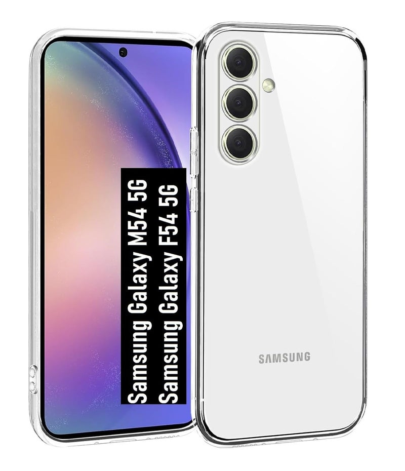 Nishtech غطاء خلفي شفاف هجين ناعم رفيع مقاوم للغبار لجهاز سامسونج جالكسي M54 و F54 5G (2024) مع حماية الكاميرا - Image 1