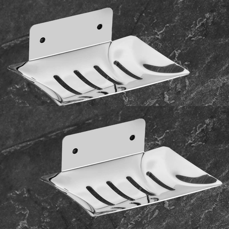 iSTAR Stainless Steel Chrome Finish Square Soap Dish Holder for Bathroom Soap Case for Home (Pack of 2) - Image 5