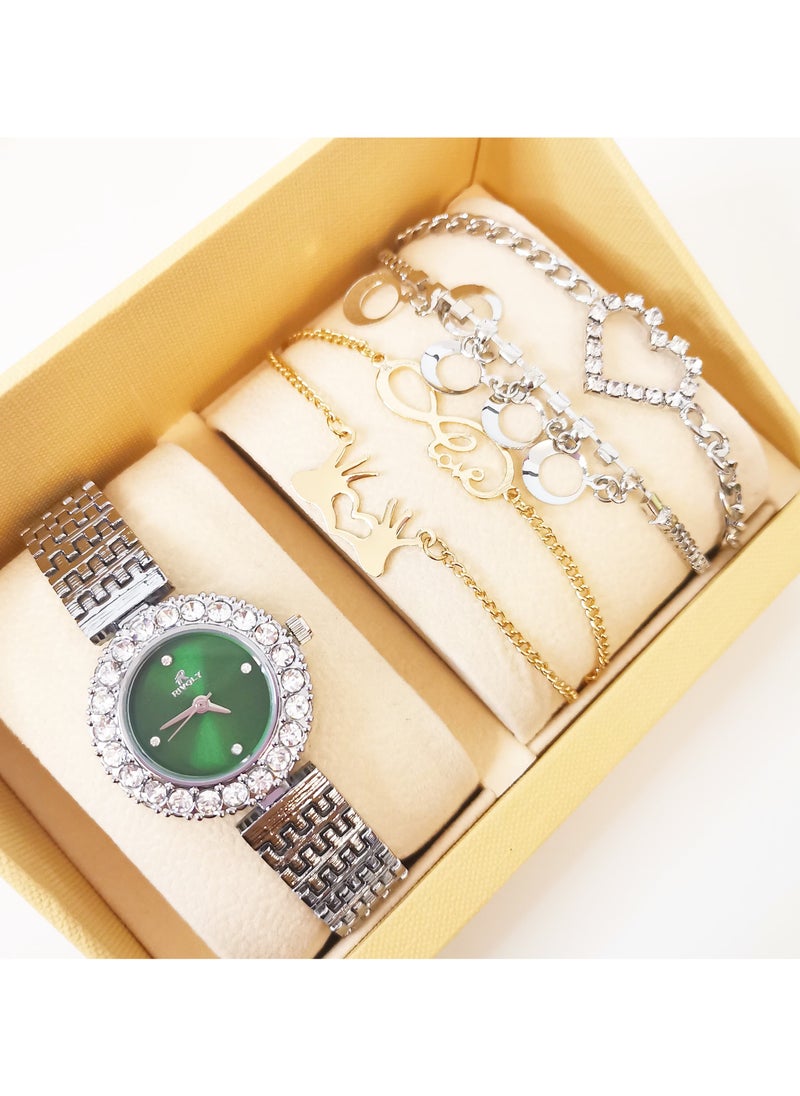 Rivoly - Women's Rivoli Brand Set, Consisting of a Watch and set of Bracelets - Image 1