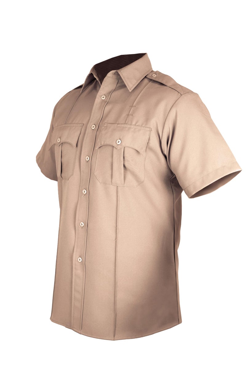 First Class Short-Sleeve Uniform Shirt 2XL Tan - Image 1