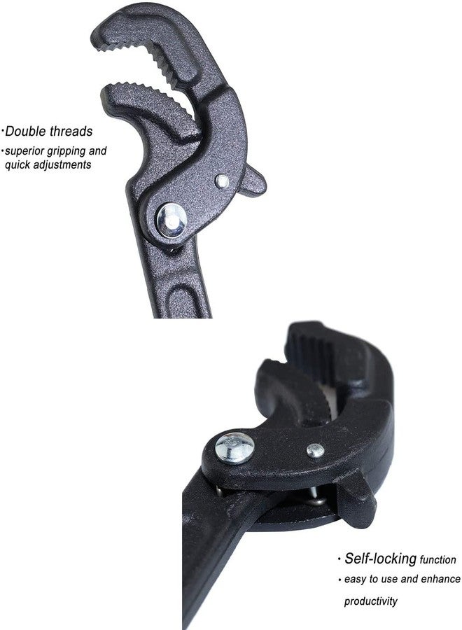 LSLANSOON 2 Pcs Multi-function Universal Wrench Set Self Adjusting Spanner Quick Power Grip Pipe Wrench for Auto Repair and Home Maintenance - Image 4