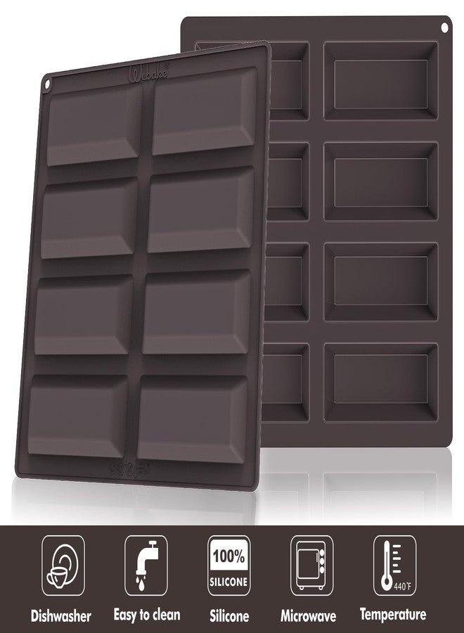 Webake Financier Cake Pan, 8 Cavity Silicone Financier Mold Non Stick Muffin Pan for Biscuits Cookies Bakeware for Oven Baking (2 PCS) - Image 3