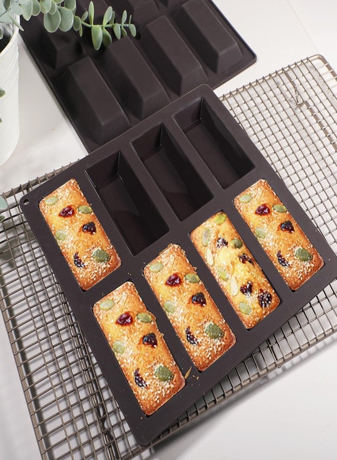 Webake Financier Cake Pan, 8 Cavity Silicone Financier Mold Non Stick Muffin Pan for Biscuits Cookies Bakeware for Oven Baking (2 PCS) - Image 5