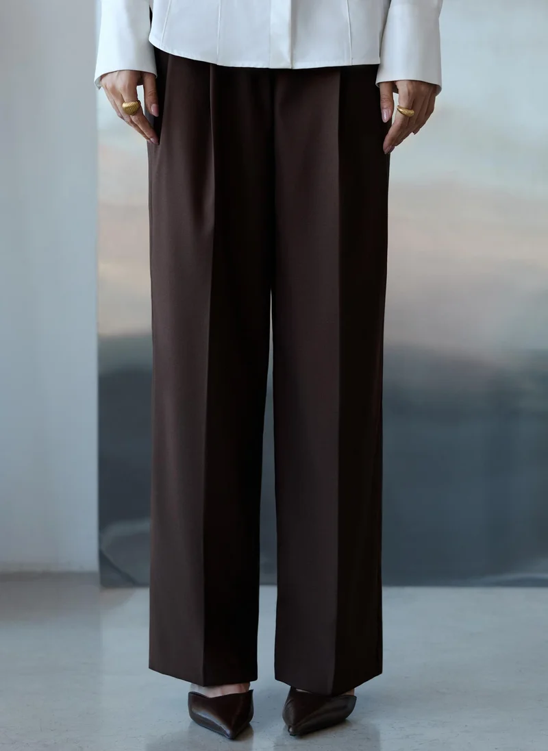 Lichi Loose-fitting trousers with waist pleats