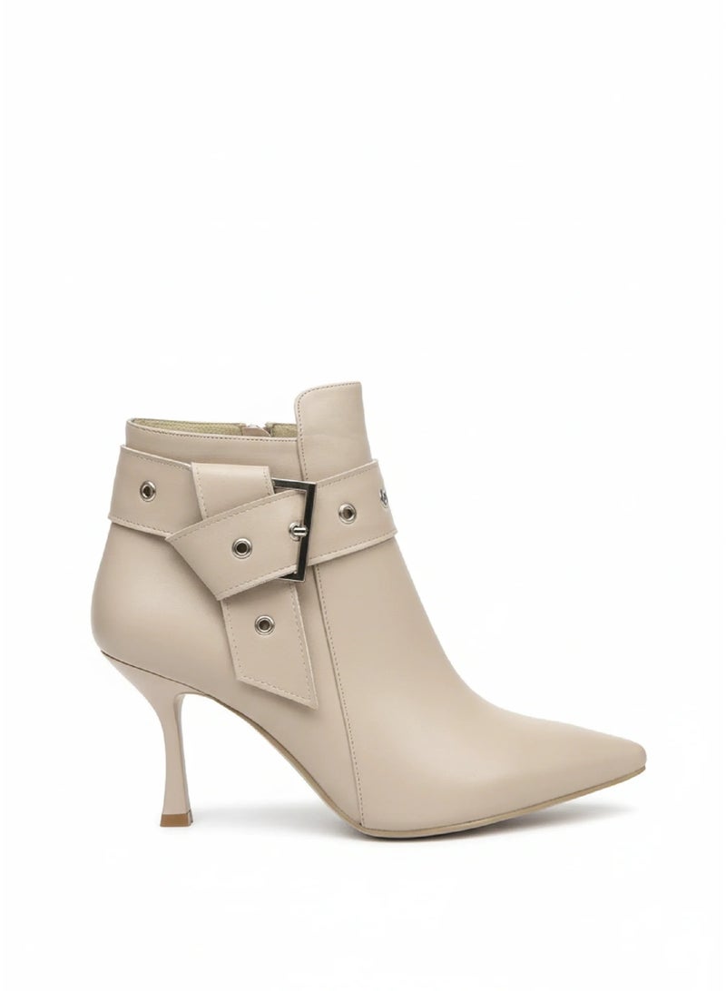 فيبراندا بوت جلد أنيق بكعب رفيع بتصميم عصري - Image 3