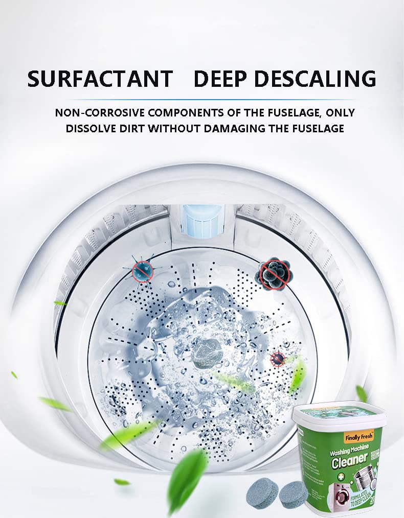 Finally Fresh Washing Machine Cleaner for Front / Top loaders, 20 Packs Washer Cleaner for Sensitive Skin, Suitable for All HE Washing Machines Include - Image 5