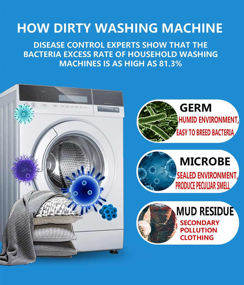 Finally Fresh Washing Machine Cleaner for Front / Top loaders, 20 Packs Washer Cleaner for Sensitive Skin, Suitable for All HE Washing Machines Include - Image 3