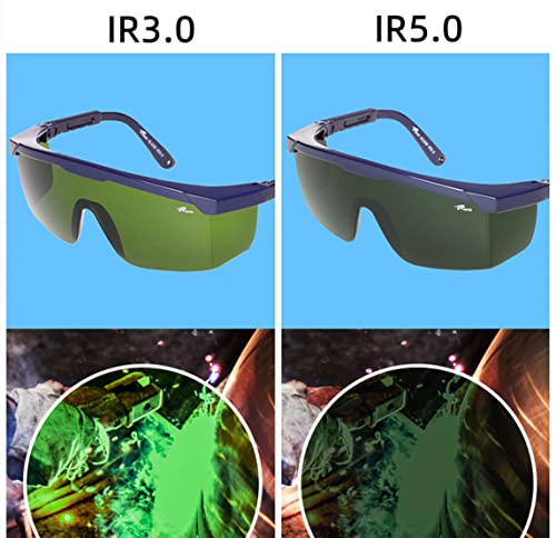 Lethend IR 5.0 Welding Safety Glasses, Anti Fog Lens Safety Eyewear Goggles, Adjustable Frames, Scratch-Resistant, Torch Brazing Welding Cutting Soldering Goggles, Helmet, Mask, UV Protection - Image 5
