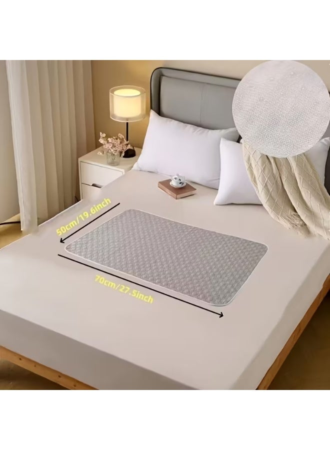 Extra Large Waterproof Washable Anti-Slip Bed Pad – Brown Diamond Pattern, Leak-Proof Incontinence & Period Protection Pad for Elderly, Students, and Home Use – Durable Machine Washable Fabric - Image 4