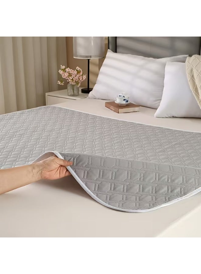 Extra Large Waterproof Washable Anti-Slip Bed Pad – Brown Diamond Pattern, Leak-Proof Incontinence & Period Protection Pad for Elderly, Students, and Home Use – Durable Machine Washable Fabric - Image 2
