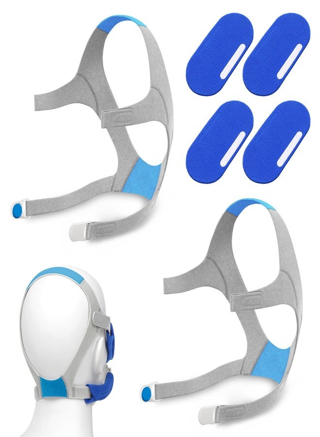Medihealer 2 Packs CPAP Headgear Compatible with Airfit &Airtouch N20, Headgear with Magnetic Clips for Airfit N20, Including 2PCS Headgears&4PCS Clips&4 PCS Strap Covers,Great Value CPAP Supplies by Medihealer. - Image 1