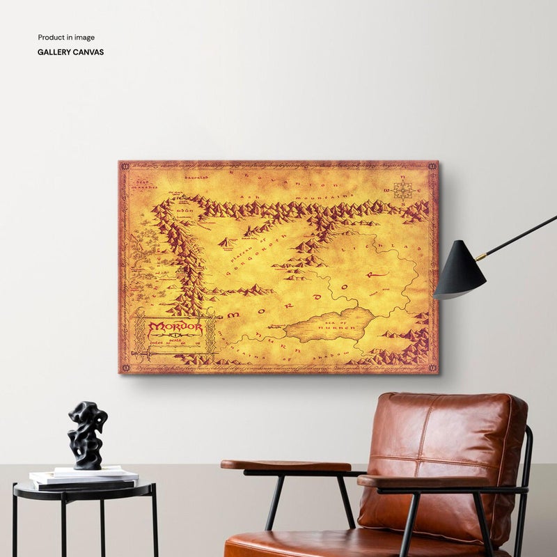 TNESSENTIAL Mordor Map Print, Lord of Rings Map Canvas, Mordor Poster, Middle-earth Wall Art, LOTR Gift, Fantasy World Decor, Dark Realm Map - Image 3