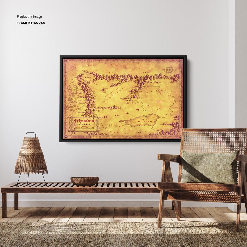 TNESSENTIAL Mordor Map Print, Lord of Rings Map Canvas, Mordor Poster, Middle-earth Wall Art, LOTR Gift, Fantasy World Decor, Dark Realm Map - Image 2