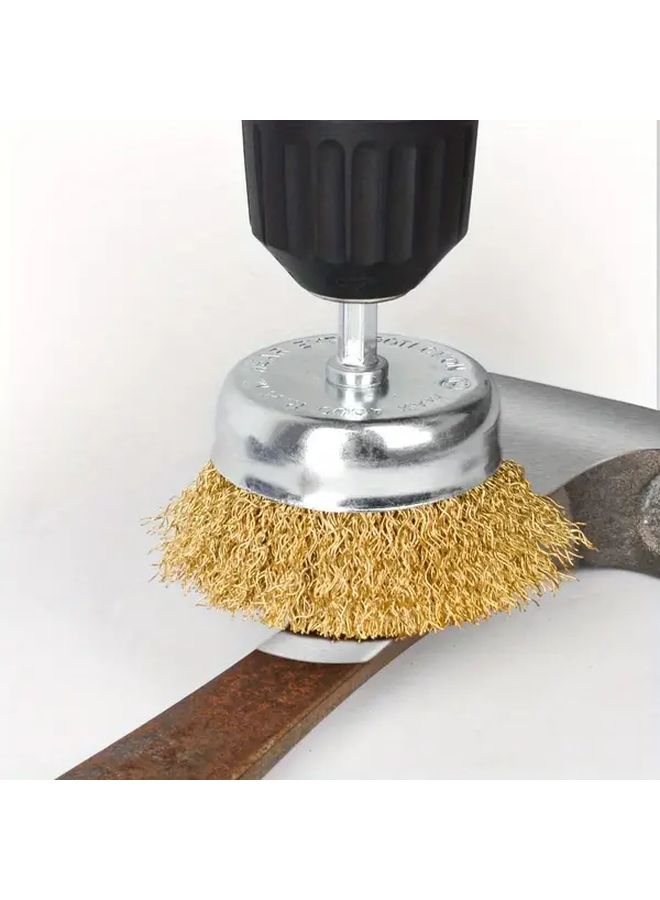 5pcs 1 4 Inch Hex Shank Wire Cup Brush Set For Rust Removal And Metal Cleaning - Image 5