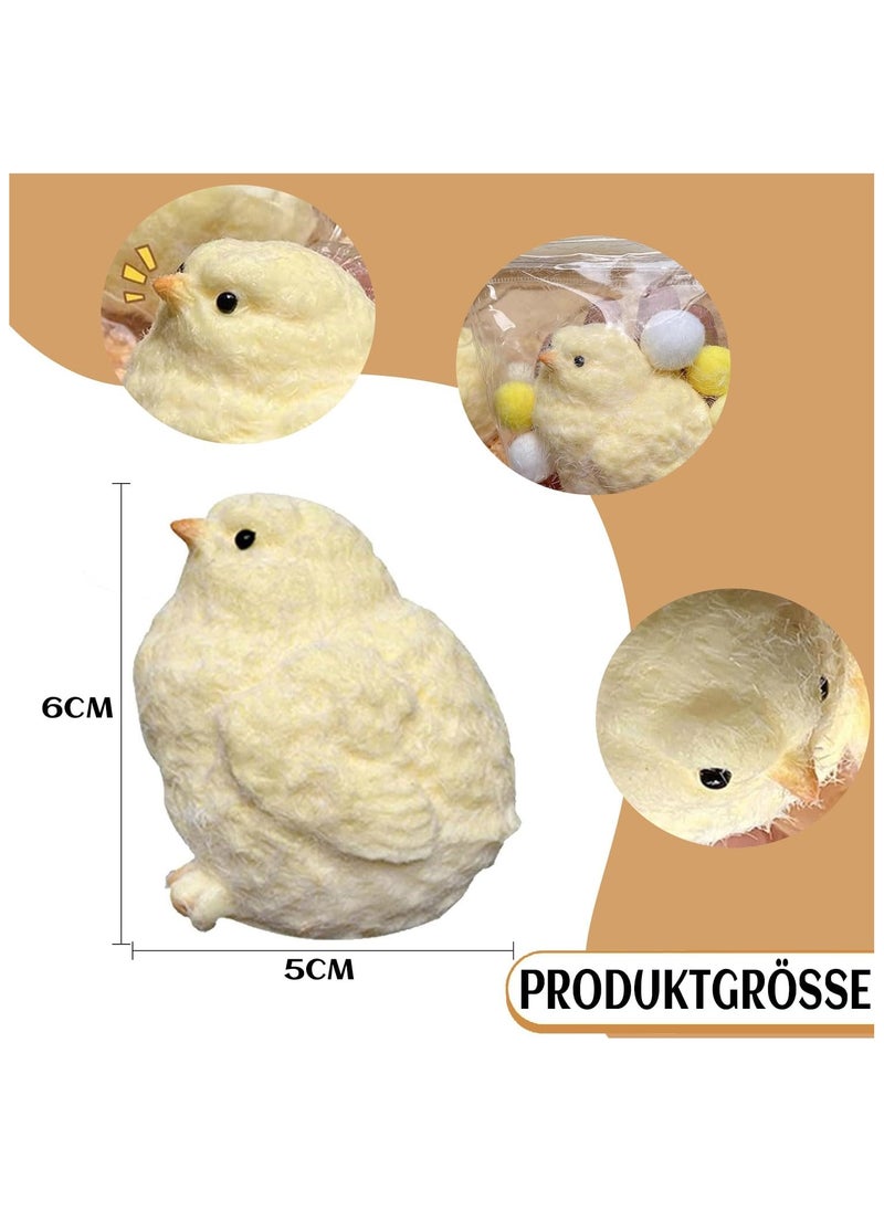 DELGREEN Handmade Ultra-Soft Chick Squeeze Toy - Squishy Rubber Chicken Stress Relief, Perfect for Desk Decoration & Relaxation, Ideal for Students, Office Workers, and Home Decor  - Image 5