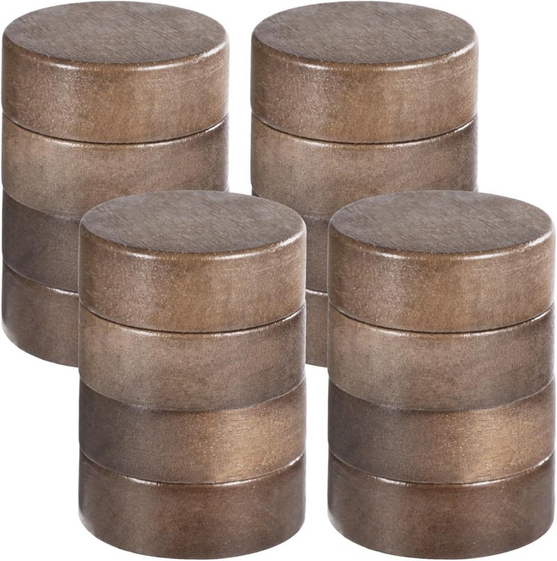 Natural Acacia Wood Lids, Reusable Leakproof Lid, 16 Pcs Threaded Wooden Jar Lids, Round Bottle Jar Lid for 4 Oz and 6 Oz Spice Jars, Airtight Glass Spice Jar Lid - Image 3