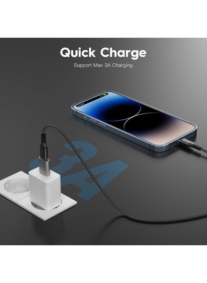 USB C to USB Adapter, USB 3.1 10Gbps OTG, Type-C Female to USB-A Male, Fast Charging & Data Transfer, for Type-C Devices, Pack 4, Black - Image 4