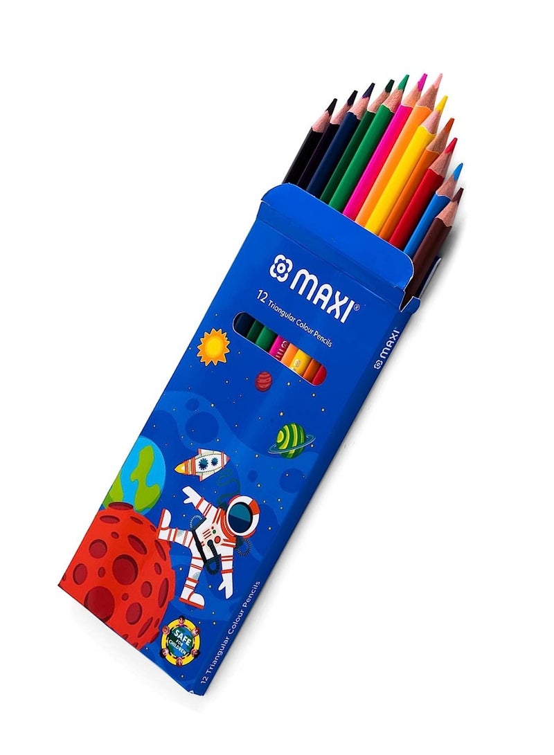 Maxi 6-Pack Colour Pencils 12 Pieces Per Pack - Image 3