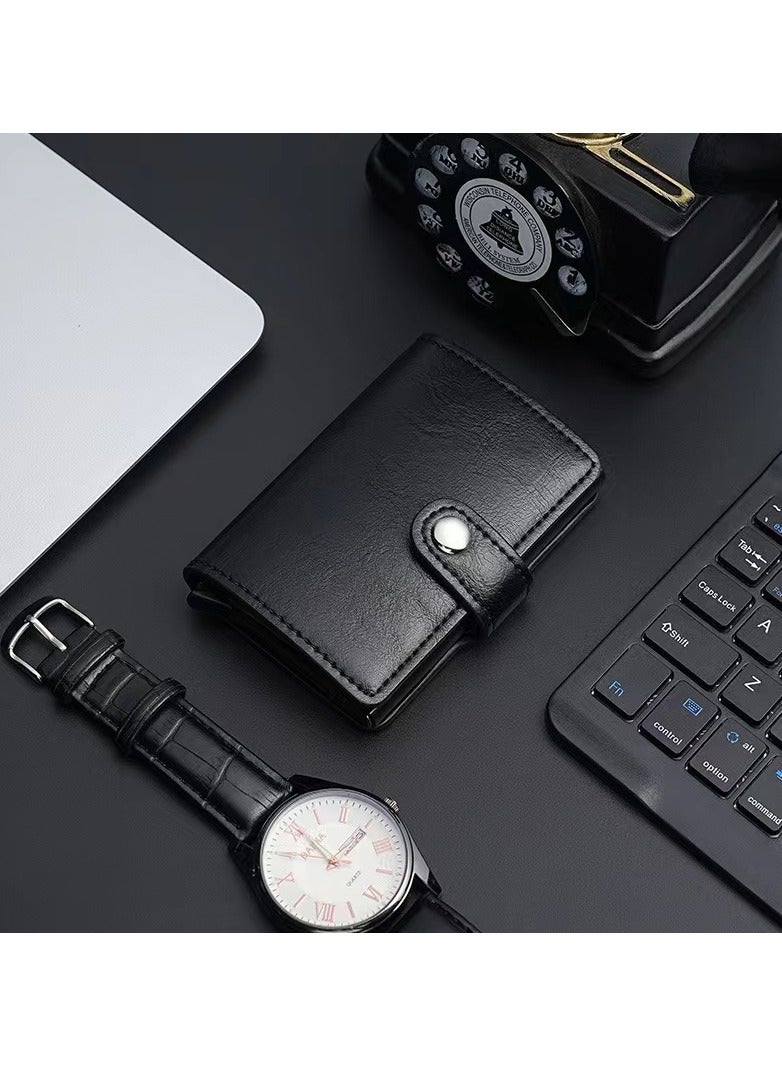 Goolsky Wallet for Men, Pop Up Wallet Credit Card Holder - RFID Blocking, Slim Minimalist Credit Card Case - Image 3