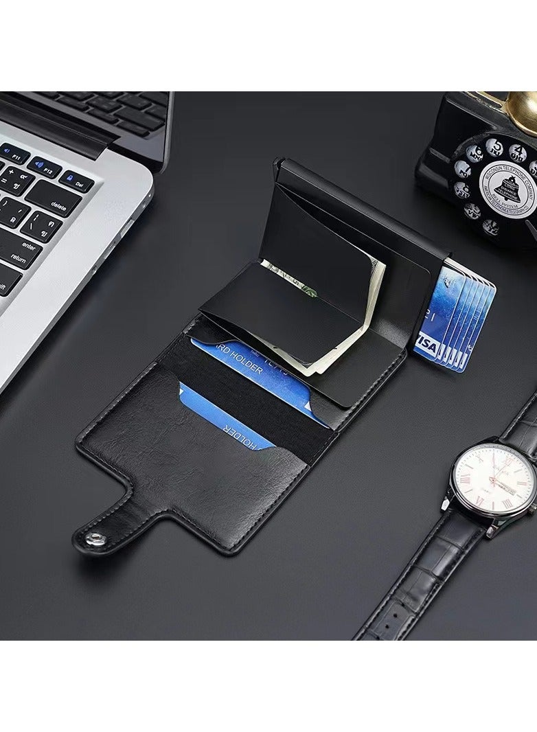 Goolsky Wallet for Men, Pop Up Wallet Credit Card Holder - RFID Blocking, Slim Minimalist Credit Card Case - Image 2