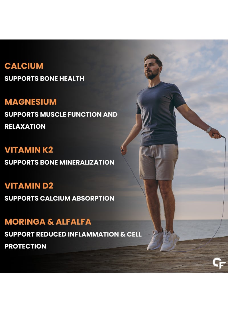 CARBAMIDE FORTE - Calcium, Magnesium, Zinc + with Vitamin D,K2 & B12 |For Women & Men – 120 Veg Tablets - Image 1