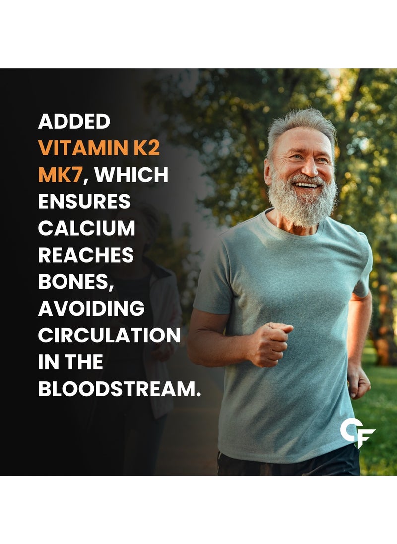 CARBAMIDE FORTE - Calcium, Magnesium, Zinc + with Vitamin D,K2 & B12 |For Women & Men – 120 Veg Tablets - Image 1