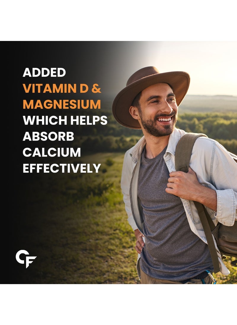 CARBAMIDE FORTE - Calcium, Magnesium, Zinc + with Vitamin D,K2 & B12 |For Women & Men – 120 Veg Tablets - Image 1