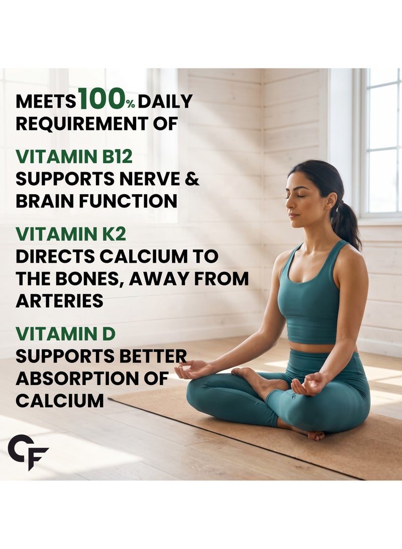 CARBAMIDE FORTE Calcium, Magnesium, Zinc + with Vitamin D,K2 & B12 |For Women & Men – 120 Veg Tablets - Image 5