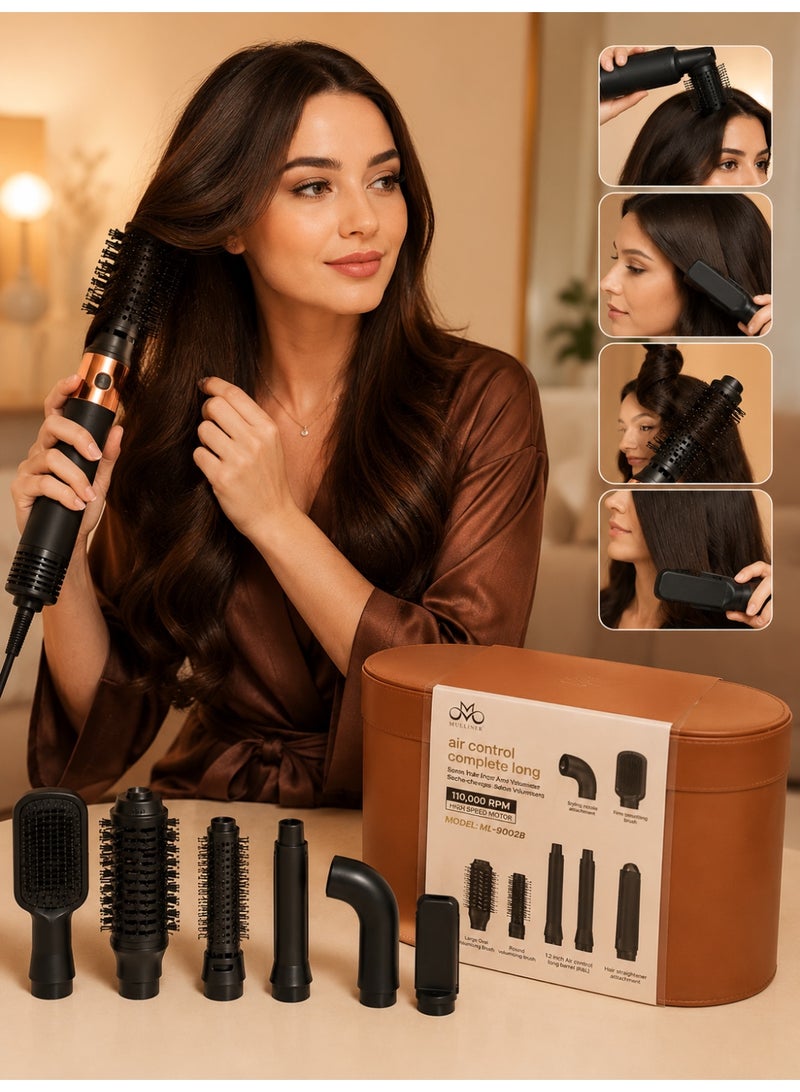 MULLINER 7-in-1 Hot Air Styler and Hair Dryer Set 1200W Professional Volumizer Curler - Image 2