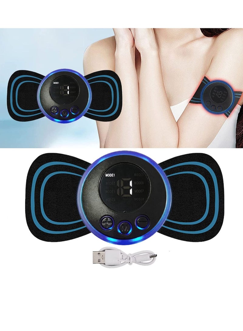 Body Massager,Neck Massage Machine Rechargeable Portable Wireless Mini Reusable Pain Relief EMS Massager with 8 Modes and 19 Levels for Shoulder,Arms,Legs - Image 2