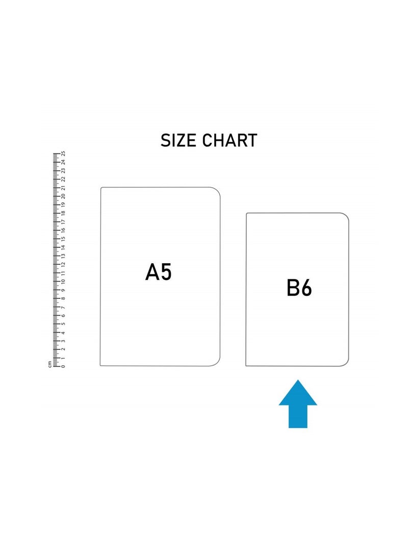 FACTOR NOTES - دفتر ملاحظات صغير مسطر مقاس B6، سمك 90 جرامًا للمتر المربع، 112 صفحة - Image 1