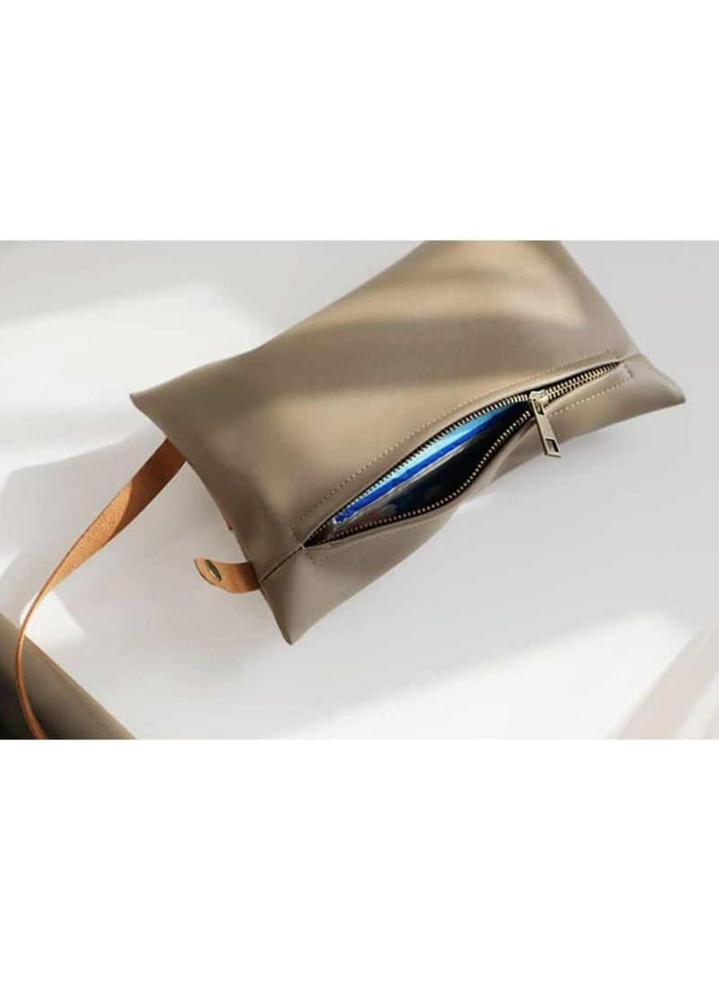 أوزيغالور غطاء صندوق المناديل من جلد PU - تصميم رخامي، حامل زخرفي للمنزل، الحمام والمطبخ - Image 4