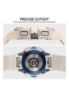 KASTWAVE Band with Case Compatible with Galaxy Watch 5 44mm, for Galaxy Watch 4 44mm Band with Case, Shockproof Sport Watch Band TPU Replacement Strap  - Image 3