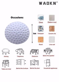WAOKN Door Handle Bumper, Self-Adhesive Wall Protector, Door Knob Wall Shield Rubber Buffer Crash Pads Door Stoppers, for Furniture Crafts Glass Table,10 Piece  - Image 2