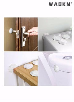 WAOKN Door Handle Bumper, Self-Adhesive Wall Protector, Door Knob Wall Shield Rubber Buffer Crash Pads Door Stoppers, for Furniture Crafts Glass Table,10 Piece  - Image 5