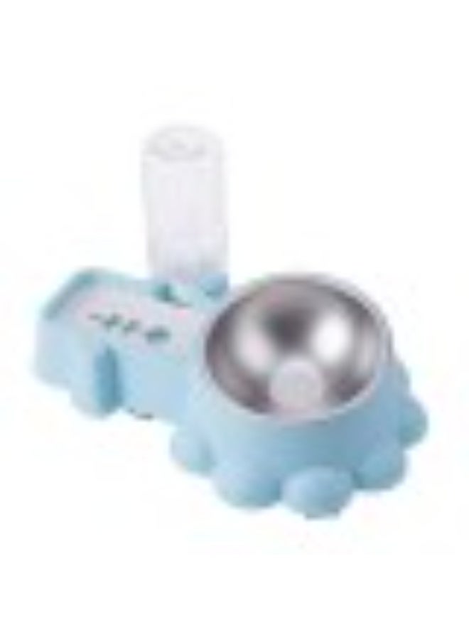 CozyPaws Cozy Paws Automatic Dual Pet Feeder & Water Dispenser (32×20.8×9.2 cm) – Blue, 2-in-1 Cat & Small Dog Feeding Station with Stainless Steel Bowl | Smart Hygienic Anti-Spill Pet Food & Water Bowl System - Image 1