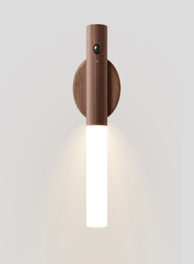 Smart Motion Sensor Night Light Corridor Hallway Body Sensor Light Magnetic Wooden Wall Sconce Rechargeable Lamp for Living Room Bedroom Kidsroom Hallway Wardobe - Image 5