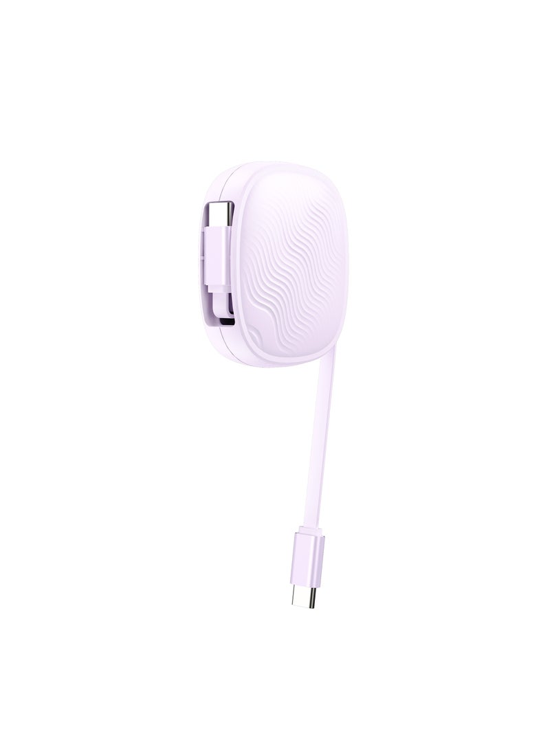 iOsuite iOsuite TPE Retractable Cable (USB-C) TO (USB-C) 60W - 1.0M - Purple - DC100  - Image 3