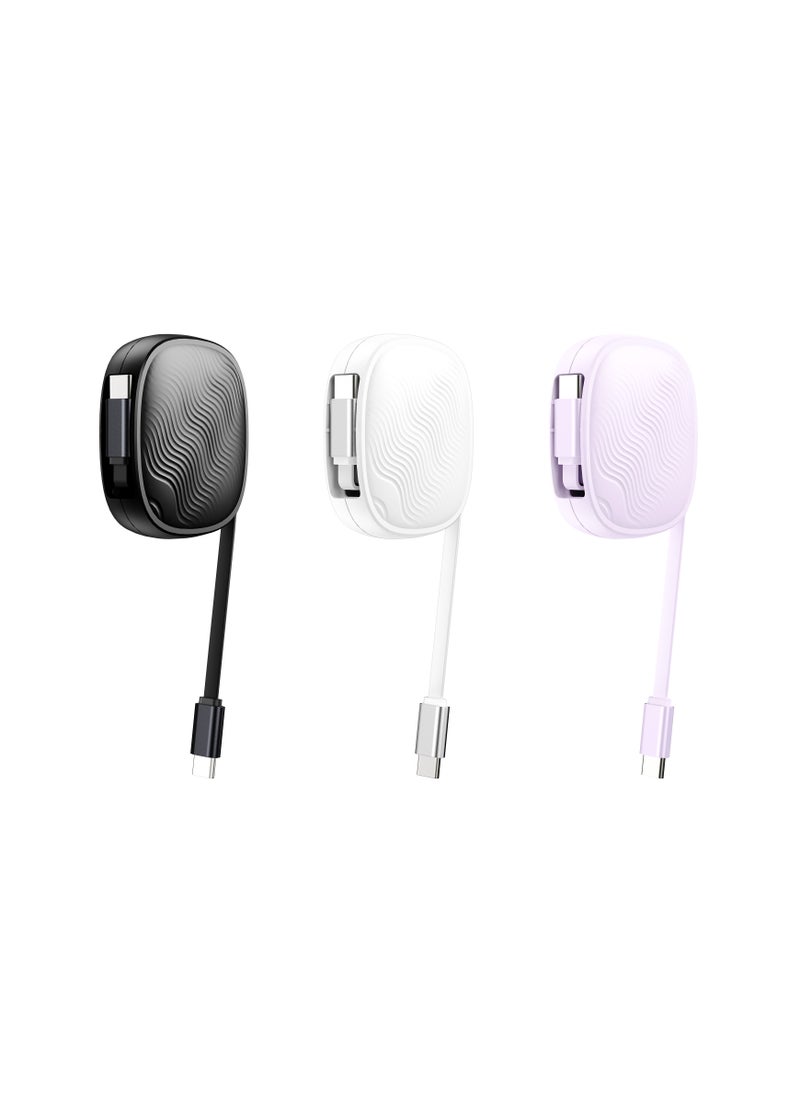 iOsuite iOsuite TPE Retractable Cable (USB-C) TO (USB-C) 60W - 1.0M - Purple - DC100  - Image 4